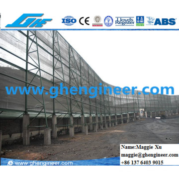 Port and Power Plant Dusting Proof Screen and Automatic Fog Gun Equipment to Collect Coal